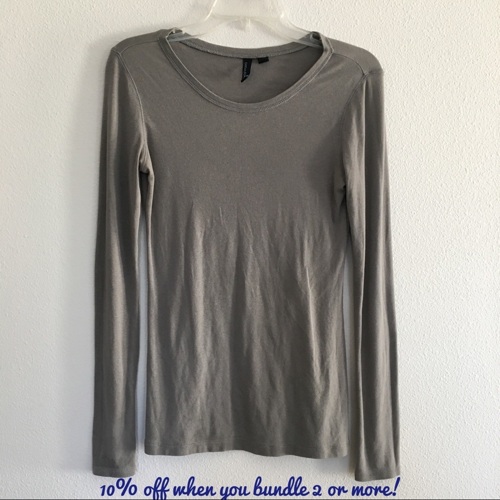 Cynthia Rowley Gray Long Sleeve Top
